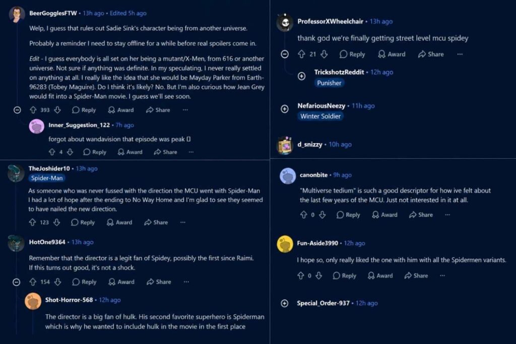Reddit fans reactions for spider-Man Brand New Day First Reviews