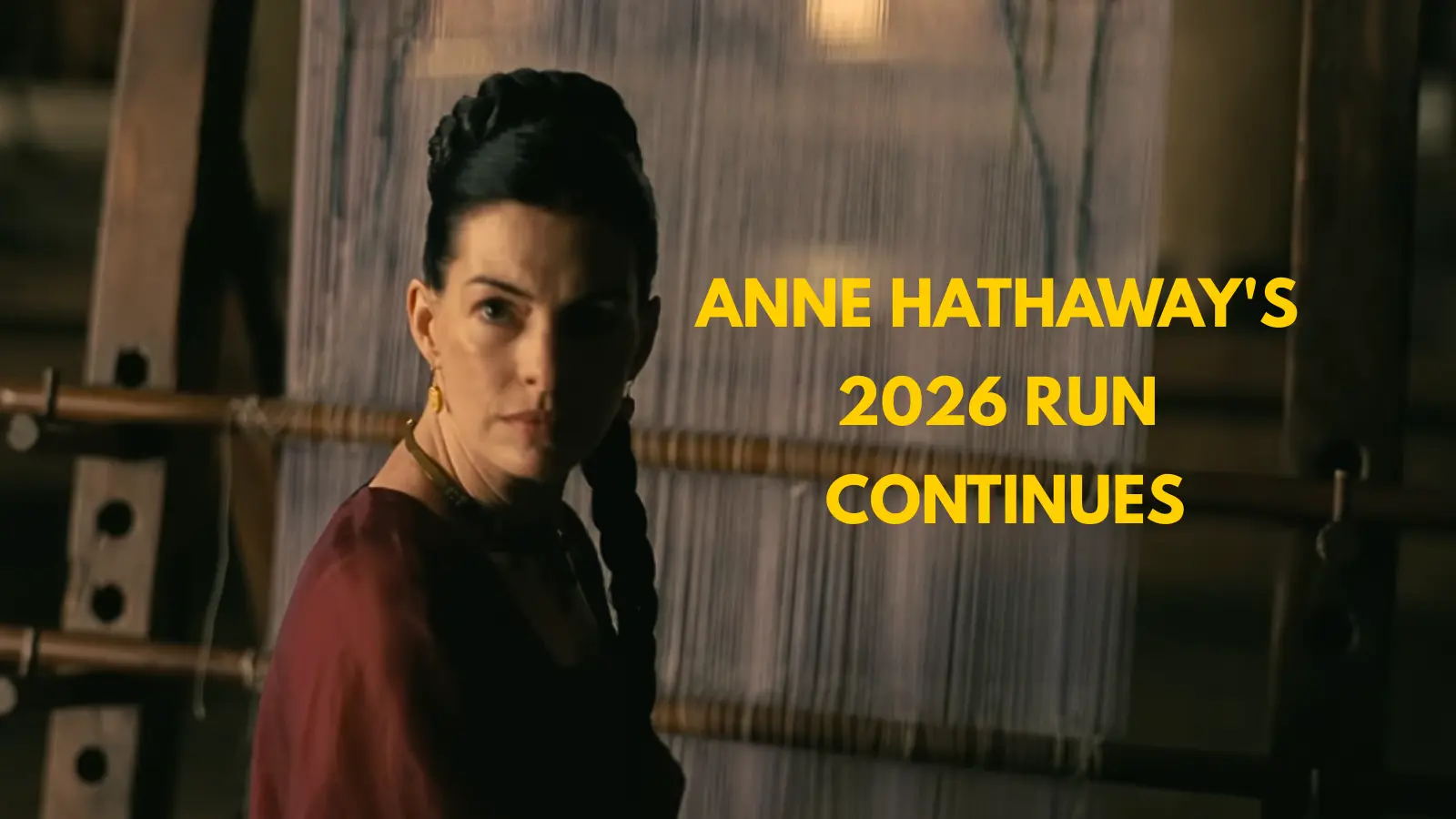 Anne Hathaway still with Verity poster reaction text